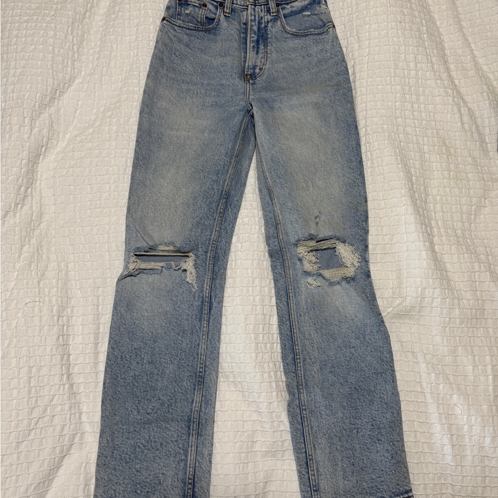 Abercrombie & Fitch Light Blue Distressed Jeans
